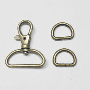 Swivel Snap Hook and 2 D-rings for Sling Bag